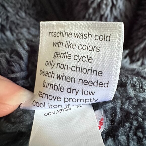 Women's XL Sonoma Zip Up Faux Fur Teddy Sherpa Jacket Navy Midnight Blue - Picture 7 of 8